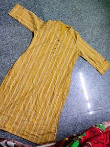 Striped Yellow Kurta