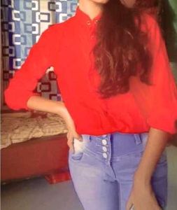 Red Strechable Shirt For Women and Girls
