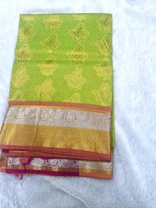 Elegant Green original  paatu Saree