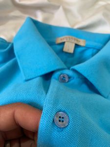 Burberry Brit Blue Long Sleeve Polo