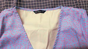 Stylish Blue Ruched Sleeve Top