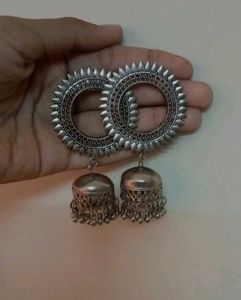 Sliver Jhumkas