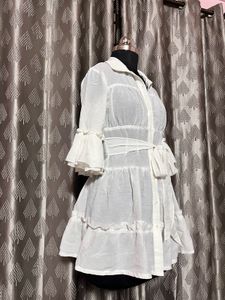 White Ruffle Dress