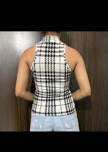 Checkered Halter Top