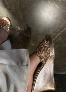 Sparkly Gold Flats