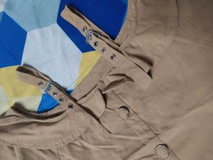 Off Shoulder Design With Belt