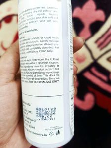 Good Vibes Lavender Lotion . 3/4 Part Left