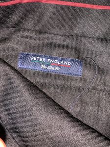 Peter England Men’s Grey Formal Pants Size 36