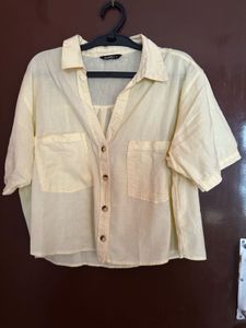 Zudio Cotton Linen Cropie Shirt