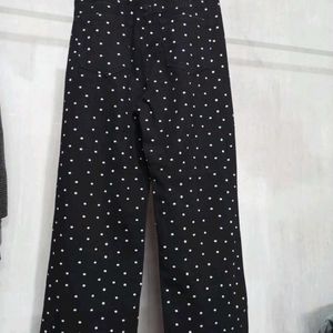 Polka Dot Wide Leg Jeans