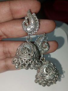 Peacock Jhumka Earrings