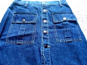 Denim Midi Skirt