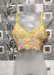 Cute Floral Print Crop Top