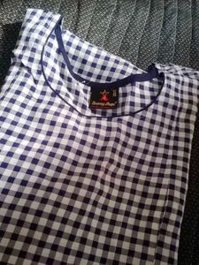 Dummy Shape Checkered Maternity Top