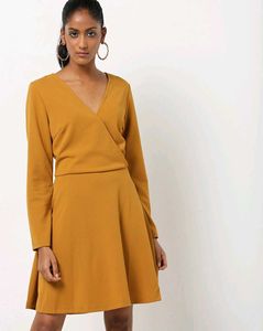 Trends Mustard Wrap Dress