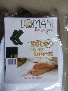 Lomani White Cotton Socks