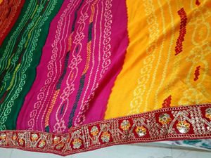 Multi Colour Chunri Print Saree