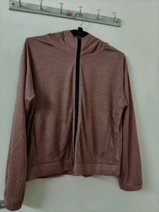 Mauve Zip-Up Hoodie