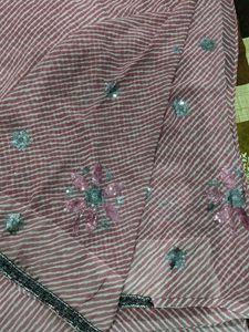 Elegant Striped Saree