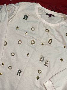 White Embellished Top