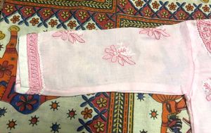 Light Pink Chikankari Cotton Suit Soft Set Elegant