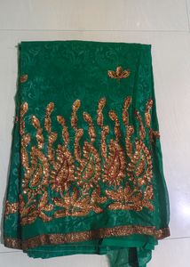 Sequin  Saree