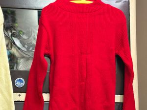 Red Knit Turtleneck