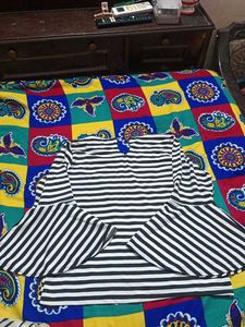 Striped Bell Sleeve Top