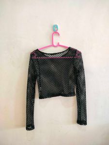 Black Mesh Top
