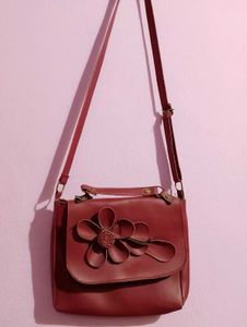 Floral Accent Crossbody Bag