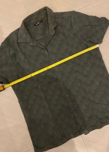 Olive Green Button-Down Shirt