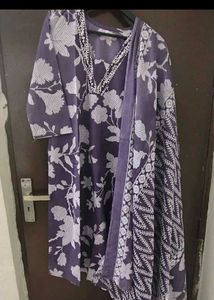 New Unused Pure Cotton V Neck Salwar Suit