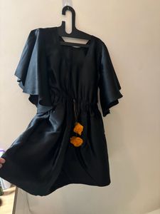 Black Silk Dress Size L