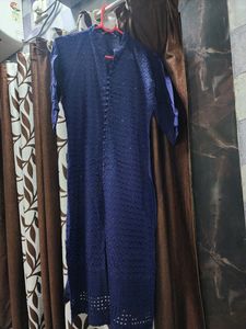 Navy Blue Libas Kurta Set