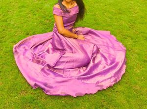 Elegant Purple gold Maxi Dress