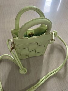 Lime Green Woven Mini Bag