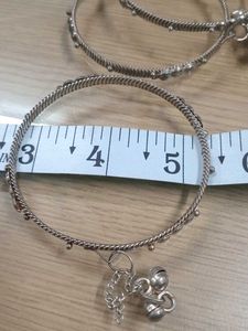 Silver Bangles with Charms