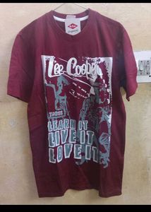 LEE COOPER Maroon Men&#39;s Tshirt