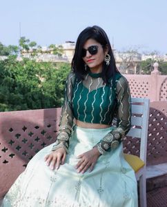 Elegant Green Lehenga Choli Set