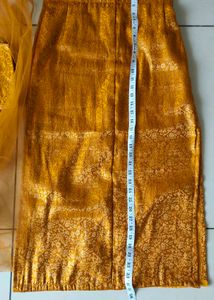 Designer Haldi Outfit Slit Skirt With Shrug