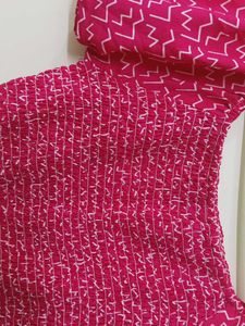 Pink Patterned Crop Top