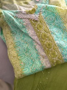 Bandhani Print Kurta Set with duppatta