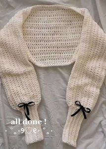 Crochet Shrug with Ribbon Detail