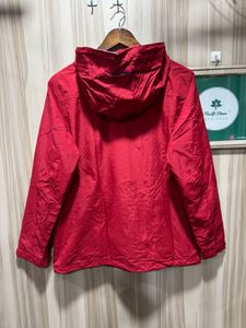 New Balance Red Zipup Hooded Jacket