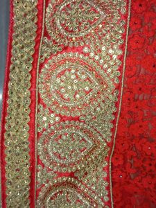 Red Bridal Saree  With Blouse