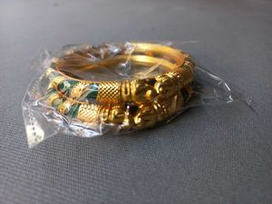 Green &amp; Gold Bangle Set