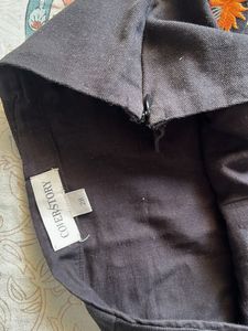 A Cute Feminine Embroidered Black Skirt