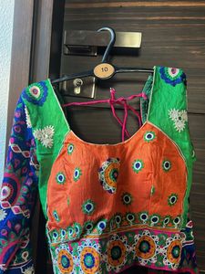 Green Navratri choli Set