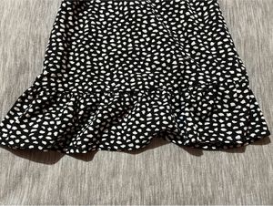 Black &amp; White Polka Dot Ruffle Dress