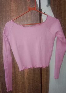 Cute Pink Long Sleeve Top
